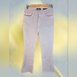 7 For All Mankind Womens Sz 28 Lilac Italian Cotton High Rise Jeans Raw Hem